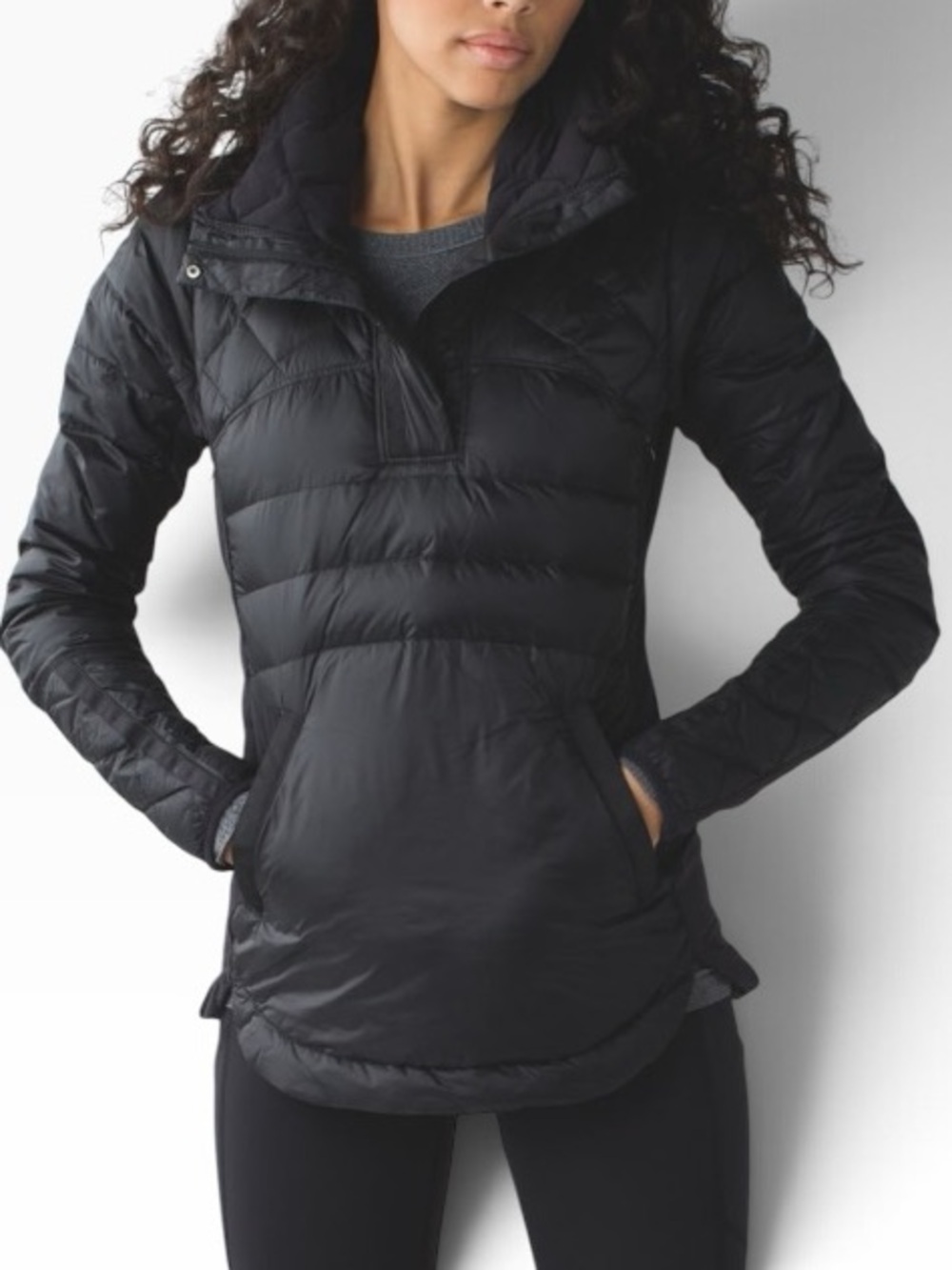 Lululemon Down For A Run Pullover Black Size 10 Gorpcore Utility Puffer Jacket